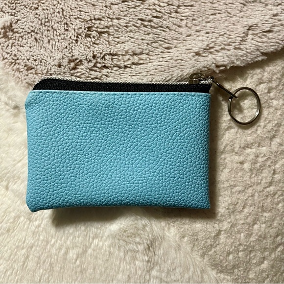 Jakari Mini Zipper Pouch/Coin Purse with Key Ring-Light Blue - Picture 2 of 4
